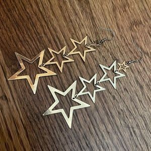 gold star earrings